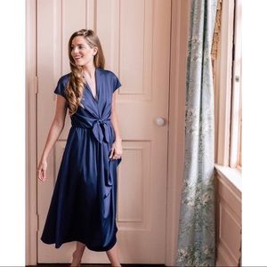 Gal Meets Glam Margie Tie Satin Dress